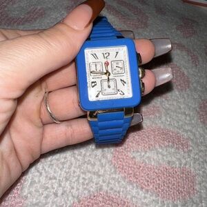 Michele Blue and White Women's Watch